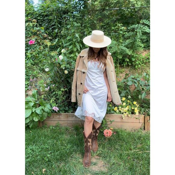 Vintage Ivory Lace Slip Dress - Picture 9 of 9